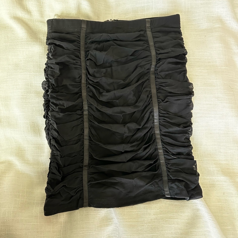 Windsor Black Ruched Bodycon Skirt